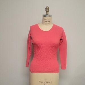 Title Nine Coral Textured Knit Top